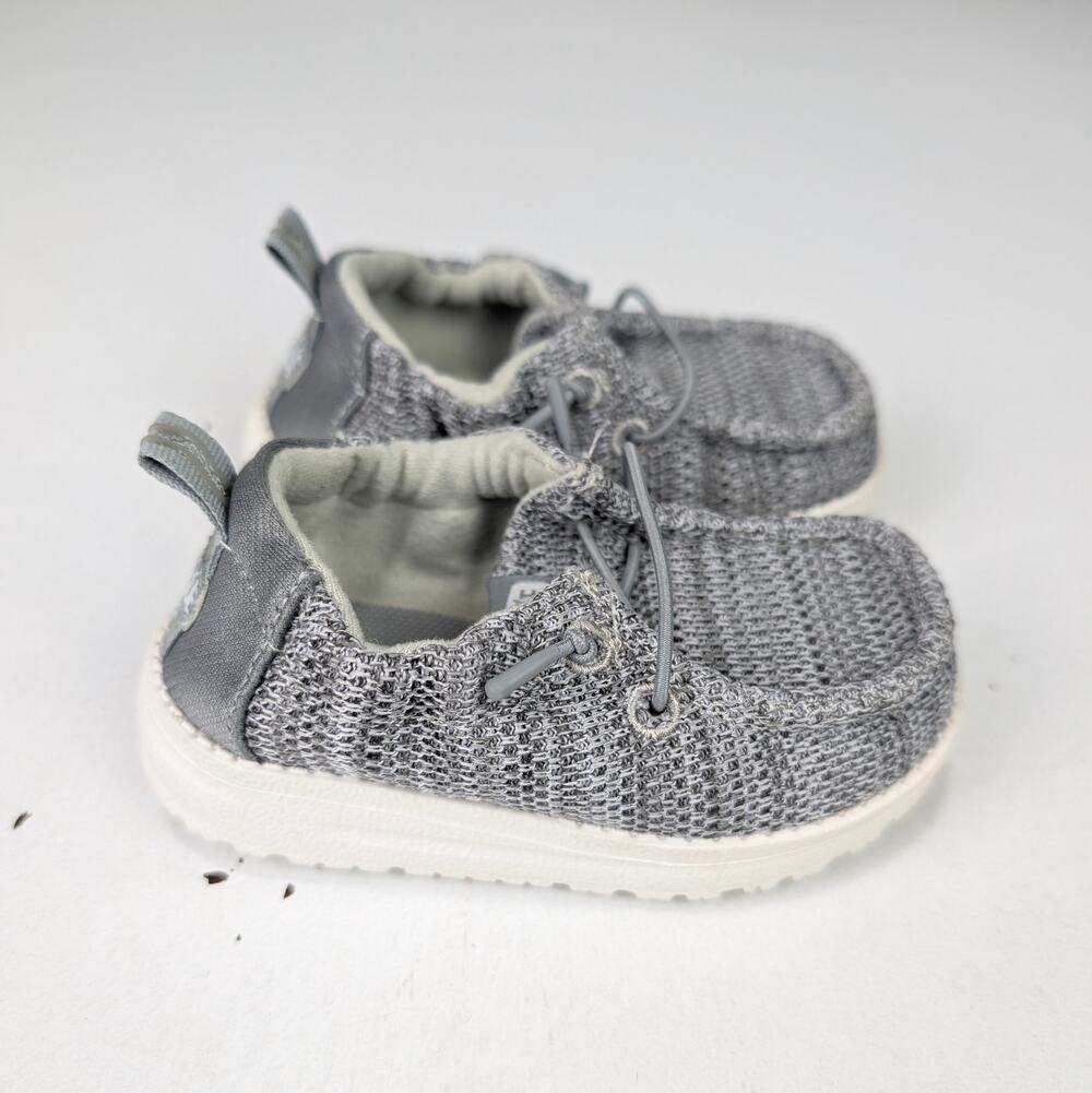 Hey Dude Lil Dude Core Infant 4 Gray Slip On Shoes